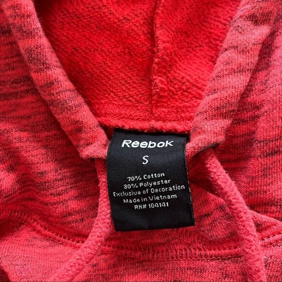 Heathered Red Reebok Lightweight Hoodie Size Small - Picture 4 of 7